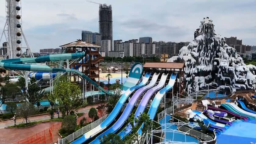 赣中首座综合性现代主题乐园！江西吉安欢乐世界水上游乐设备进入试滑验收阶段